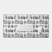 Muster mit Alice's Adventures in Wonderland Schreibtischunterlage (Tastatur & Maus)
