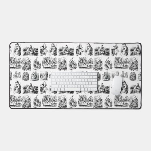 Muster mit Alice's Adventures in Wonderland Schreibtischunterlage (Tastatur & Maus)