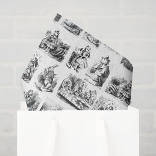 Muster mit Alice's Adventures in Wonderland Seidenpapier