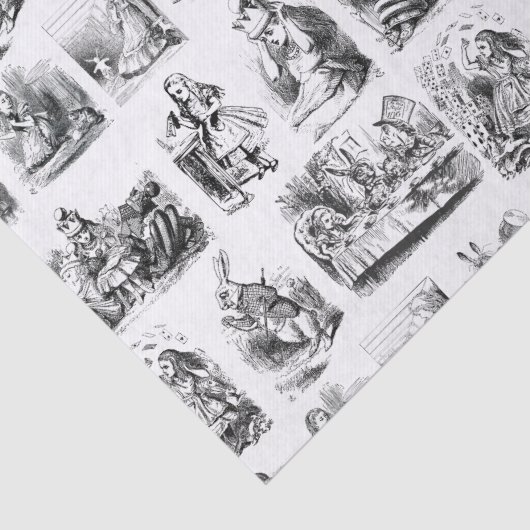 Muster mit Alice's Adventures in Wonderland Seidenpapier (Detail)