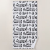 Muster mit Alice's Adventures in Wonderland Strandtuch (Vorderseite)