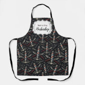 Muster mit alten Barbierwerkzeugen Schürze (Vorderseite)