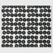 Muster mit alten Schreibmaschinentasten | Schrifts Geschenkpapier (Flach)