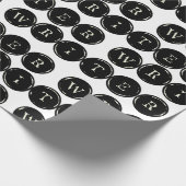 Muster mit alten Schreibmaschinentasten | Schrifts Geschenkpapier (Ecke)