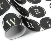 Muster mit alten Schreibmaschinentasten | Schrifts Geschenkpapier (Rolleneckpunkt)