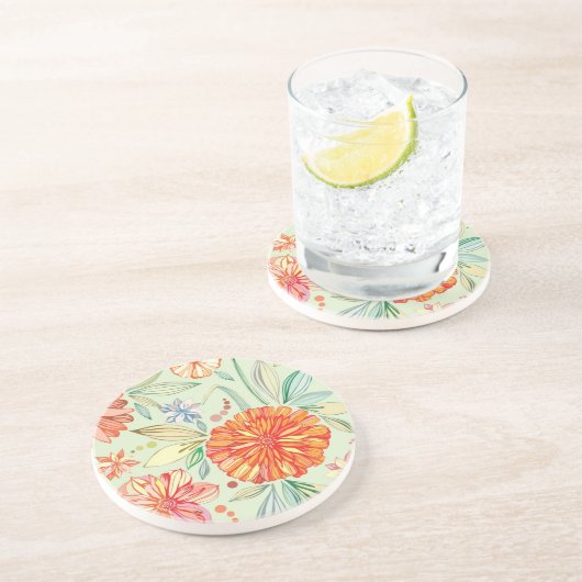 Muster mit Astern Getränkeuntersetzer (Seite)