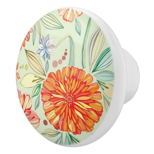 Muster mit Astern Keramikknauf (Rechts)