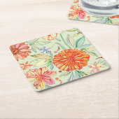 Muster mit Astern Rechteckiger Pappuntersetzer (angewinkelt)