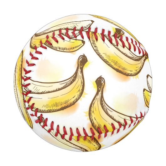Muster mit Banane Baseball (Vorderseite Links)
