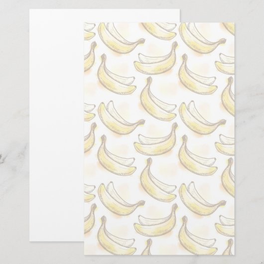 Muster mit Banane Briefpapier (Vorne/Hinten)