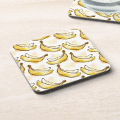 Muster mit Banane Getränkeuntersetzer (Linke Seite)