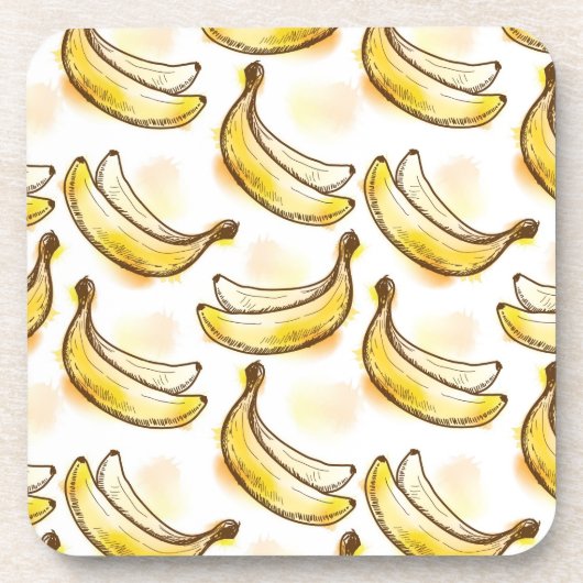 Muster mit Banane Getränkeuntersetzer (Vorderseite)