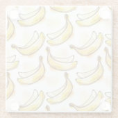 Muster mit Banane Glasuntersetzer (Rückseite)