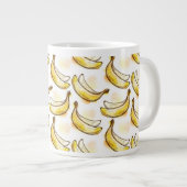 Muster mit Banane Jumbo-Tasse (Vorderseite Rechts)