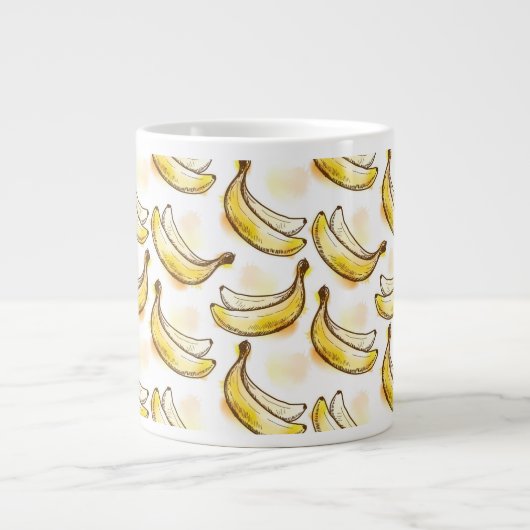 Muster mit Banane Jumbo-Tasse (Vorderseite)