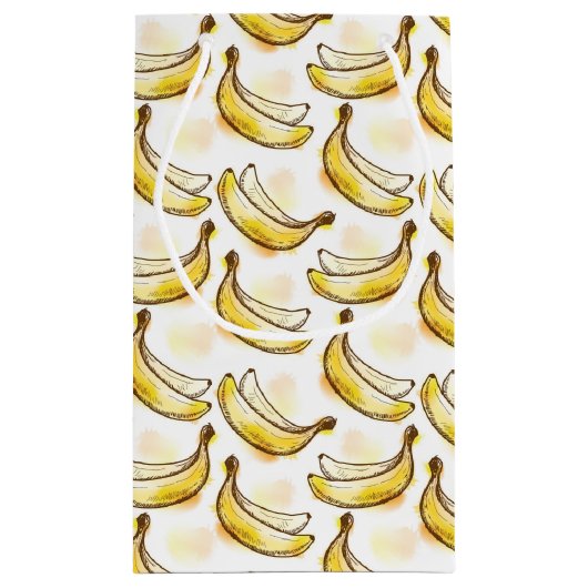Muster mit Banane Kleine Geschenktüte (Rückseite)