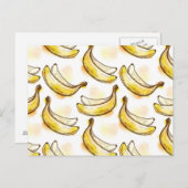 Muster mit Banane Postkarte (Vorne/Hinten)