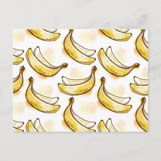 Muster mit Banane Postkarte (Vorderseite)