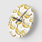 Muster mit Banane Runde Wanduhr (Winkel)