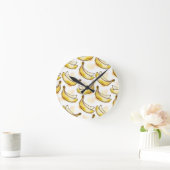 Muster mit Banane Runde Wanduhr (Zuhause)