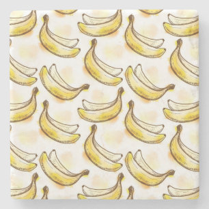 Muster mit Banane Steinuntersetzer