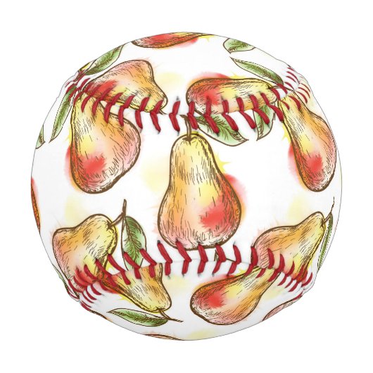 Muster mit Birne Baseball (Rückseite)