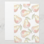 Muster mit Birne Briefpapier (Vorne/Hinten)