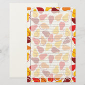 Muster mit Birnen Briefpapier (Vorne/Hinten)