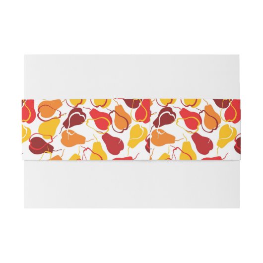 Muster mit Birnen Einladungsbanderole (Rückseitenbeispiel)