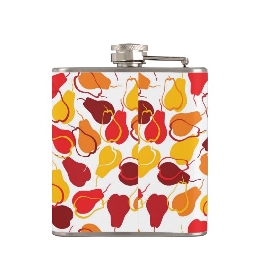 Muster mit Birnen Flachmann (Rückseite)