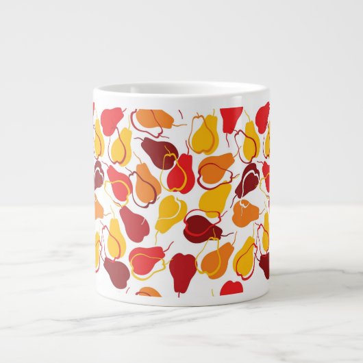Muster mit Birnen Jumbo-Tasse (Vorderseite)