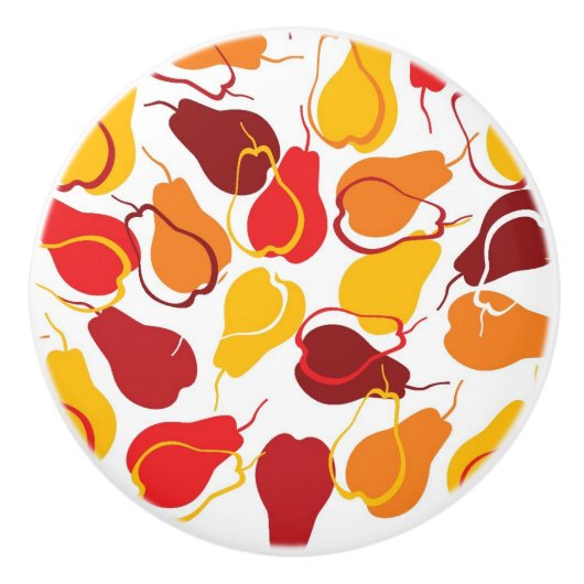 Muster mit Birnen Keramikknauf (Vorderseite)