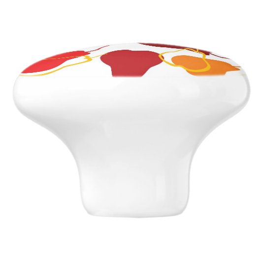 Muster mit Birnen Keramikknauf (Seitenansicht)