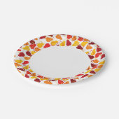 Muster mit Birnen Pappteller (Schrägansicht)