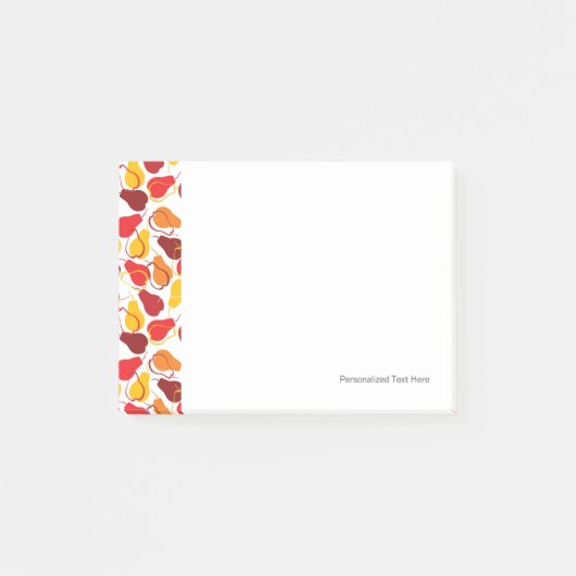 Muster mit Birnen Post-it Klebezettel (Vorderseite)