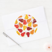 Muster mit Birnen Runder Aufkleber (Umschlag)