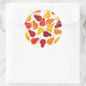 Muster mit Birnen Runder Aufkleber (Tasche)