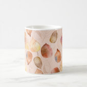 Muster mit Blätter. Grafik- und Aquarellblatt. Kaffeetasse (Mittel)