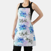 Muster mit blauem Blumenstrauß aus Blume und Blätt Schürze (InSitu)