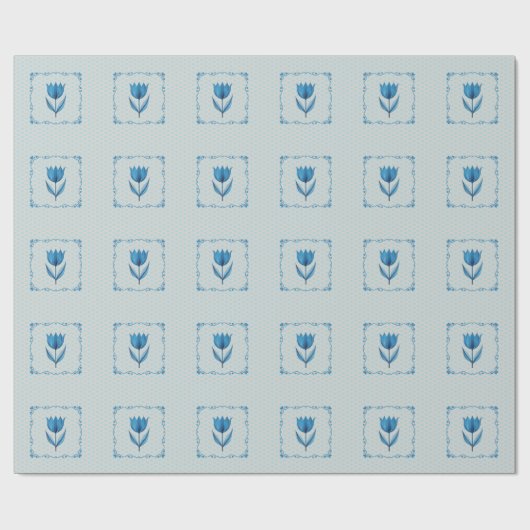 Muster mit blauem Geschenkpapier  (Flach)