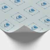 Muster mit blauem Geschenkpapier  (Ecke)