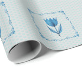 Muster mit blauem Geschenkpapier  (Rolleneckpunkt)