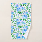 Muster mit blauen Blume Badhandtuch Set (Handtuch)