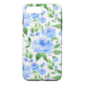 Muster mit blauen Blume Case-Mate iPhone Hülle (Rückseite)