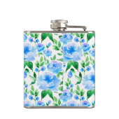 Muster mit blauen Blume Flachmann (Rückseite)