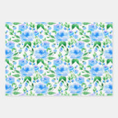 Muster mit blauen Blume Geschenkpapier Set (Vorderseite)
