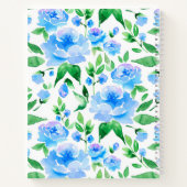 Muster mit blauen Blume Notizblock (Rückseite)