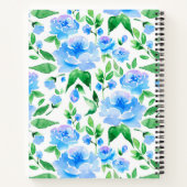 Muster mit blauen Blume Notizblock (Rückseite)