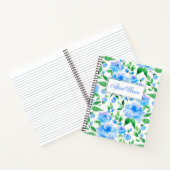 Muster mit blauen Blume Notizblock (Innenseite)