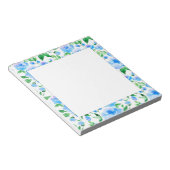 Muster mit blauen Blume Notizblock (angewinkelt)